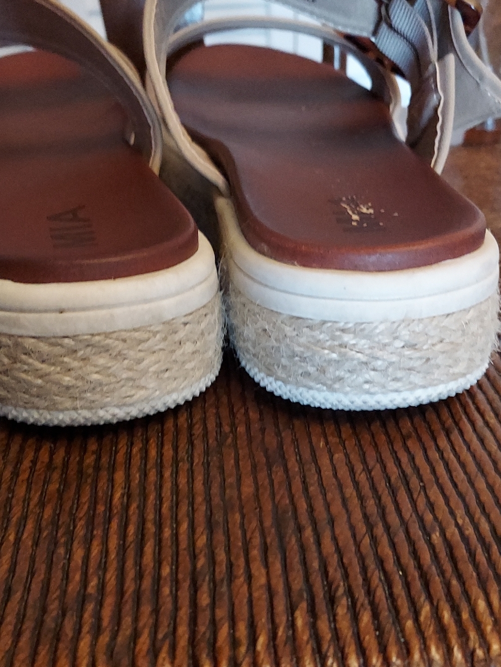 MIA Beige Double-Strap Slide Sandal with Buckle - Picture 5 of 7